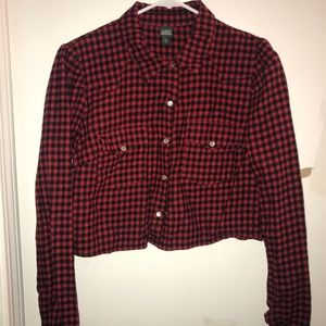 Crop flannel top